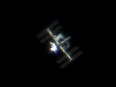 Internationale Raumstation und HTV-1 am 18. September 2009